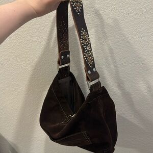 Brown suede Tylie Malibu Purse